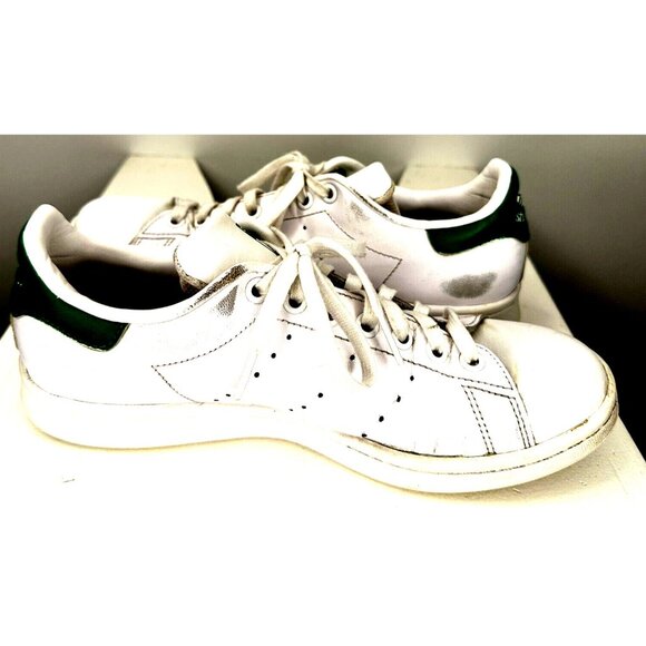ADIDAS Mens Shoes Leather Stan Smith Ortholite Low Top Sneaker White Green US6.5 - Picture 6 of 16
